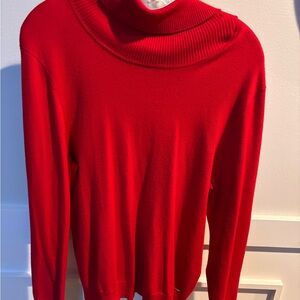 Calvin Klein Red Turtleneck Sweater